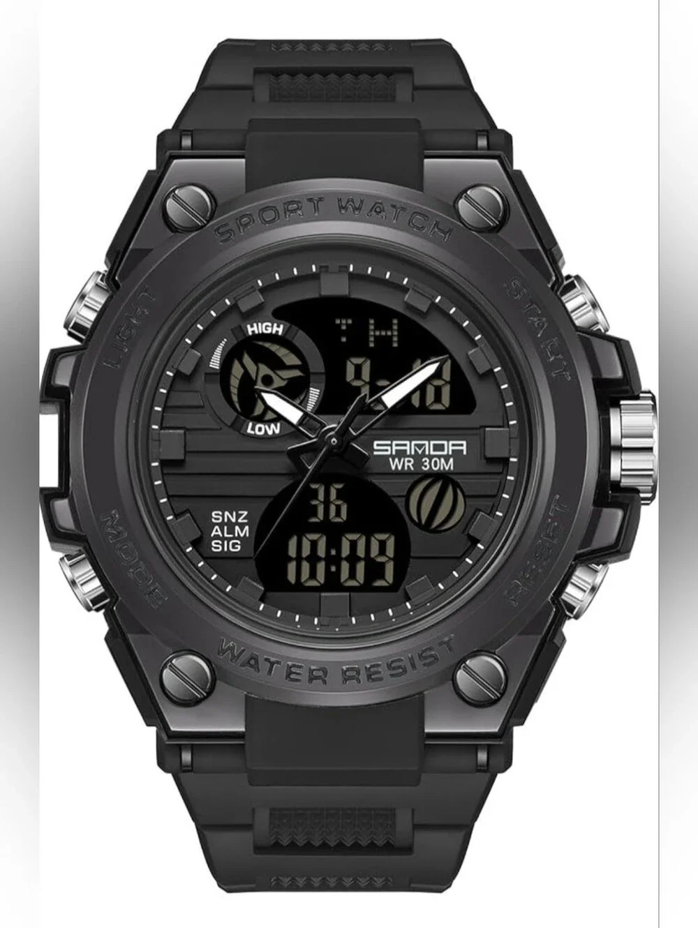 Men's Digital Sports Watch, LED Display,Shockproof, Military, Waterproof